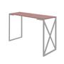 Imagem de Mesa Escrivaninha 90cm Bex Home Office Industrial Consultório Ferro Cinza MDF Rose - Ahazzo Móveis