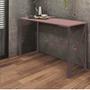 Imagem de Mesa Escrivaninha 90cm Bex Home Office Industrial Consultório Ferro Marrom MDF Rose - Ahazzo Móveis