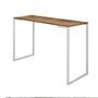 Imagem de Mesa Escrivaninha 90cm Stan Home Office Industrial Consultório Ferro Branco MDF Rústico - Ahz Móveis