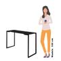 Imagem de Mesa Escrivaninha 90cm Stan Home Office Industrial Consultório Ferro Cinza MDF Off White - Ahazzo Móveis