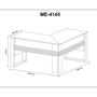 Imagem de Mesa Escrivaninha Angular Para Escritorio ME4145 Nogal Preto Tecno Mobili