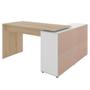 Imagem de Mesa Escrivaninha Em L 140x130cm 8 Nichos Eron A06 Carvalho/branco - Mpozenato