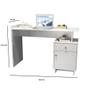 Imagem de Mesa Escrivaninha Escritório para Computador PC Home Office 1 Porta 1 Gaveta Quarto Multiuso Branco