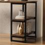 Imagem de Mesa Escrivaninha Estilo Industrial 120cm Com 2 Prateleiras Em Aço Mdf