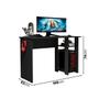 Imagem de Mesa Escrivaninha Gamer Slim Com Suporte Para CPU 