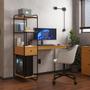 Imagem de Mesa Escrivaninha Home Office com Prateleira Criare com Gaveta