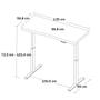 Imagem de Mesa Escrivaninha Home Office Premium com Regulagem de Altura Olmo - Artany Móveis