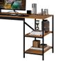 Imagem de Mesa Escrivaninha Industrial Home Office Slim com Prateleiras 130cm Preto e Canela MARROM