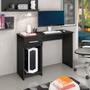 Imagem de Mesa Escrivaninha office Escritório Com gaveta para Computador e Notebook - Prisma Wood - Black