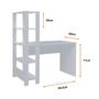 Imagem de Mesa Escrivaninha Para Notebook Com 4 Prateleiras 120X134Cm Match Artely Branco