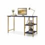 Imagem de Mesa Escrivaninha Star Para Notebook Office Star 120cm com 2 Prateleiras KLM Móveis