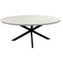 Imagem de Mesa Estilo Industrial - Modelo Oval - 170x90cm - Cor Branco