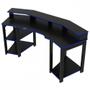 Imagem de Mesa Gamer Cockpit Preto com Azul Tecnomobili