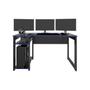 Imagem de Mesa Gamer Dark para 3 Monitores Preto/Azul - Pnr Móveis