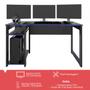 Imagem de Mesa Gamer Dark para 3 Monitores Preto/Azul - Pnr Móveis
