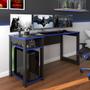 Imagem de Mesa Gamer Dark para 3 Monitores Preto/Azul - Pnr Móveis