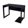 Imagem de Mesa Gamer Escrivaninha Home Office Nicho Preto Azul