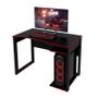 Imagem de Mesa Gamer Escrivaninha Home Office Nicho Preto Vermelho