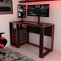 Imagem de Mesa Gamer Level Espaço para 2 Monitores e Cpu Preto/Vermelho - Panorama Móveis