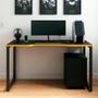 Imagem de Mesa Gamer Pé Tubolar Home Office Pandin 1,34 M Preto e Amarelo