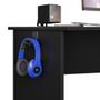 Imagem de Mesa Gamer Slim com suporte para CPU Preto - Peternella