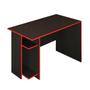 Imagem de Mesa Gamer Vênus 2 Prateleiras Preto Fosco/Vermelho - Panorama Móveis