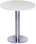 Imagem de Mesa Georgia 70 cm Tampo Branco Redondo Base Big em Inox - 38489