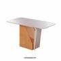 Imagem de Mesa Harpa Candian 1,20 x 0,80 Com Vidro Canto Copo
