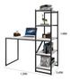 Imagem de Mesa Home Office Fit Mdf Base De Ferro C/ Prateleira - LV