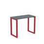 Imagem de Mesa Home Office Tubular P25 Pandin 90 CM Grafito e Vermelho