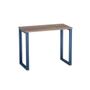 Imagem de Mesa Home Office Tubular P25 Pandin 90 CM Walnut e Azul Del Rey