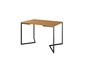 Imagem de Mesa Industrial Base Ferro Preto em  V  Tampo 137x90 Canela 4 Cadeiras Eames Assento Preto Ferro Preto