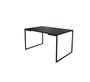 Imagem de Mesa Industrial Base Ferro Preto Tampo 137x90 Preto 4 Cadeiras Eames Ferro Cobre Assento Preto