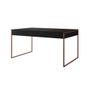 Imagem de Mesa Industrial de Jantar Preta 137x90cm Retangular Filadélfia Base Ferro Cobre 