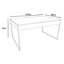 Imagem de Mesa Industrial Filadélfia 137x90  Ferro Branco Tampo Branco