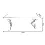 Imagem de Mesa Industrial para Área Externa Amsterdã com Ferragem Preta 1,30m