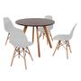 Imagem de Mesa Inês 100cm Preta + 4 Cadeiras Eames Eiffel - Cinza