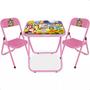 Imagem de Mesa Infantil Com 4 Cadeiras Dobrável Aço Didático 1 Un