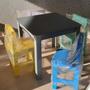 Imagem de Mesa infantil com 4 cadeiras indicada ate 4 anos