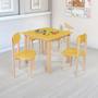 Imagem de Mesa Infantil Didatica Com 4 Cadeiras Colorida Em Madeira 