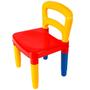 Imagem de Mesa Infantil Didática Conjunto com 2 Cadeiras Educativa Mesinha Escola Presente Infantil Desenho Brincar Aprender Comer Atividade Colorida