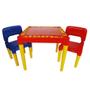 Imagem de Mesa Infantil Educativa Didatica Desmontável Mesinha Com 2 Cadeiras