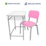 Imagem de Mesa Infantil Escolar Com Cadeira Reforçadas Lg Flex Rosa T4