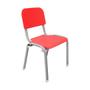 Imagem de Mesa Infantil Escolar Com Cadeira Reforçadas Lg Flex Vermelha