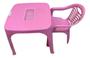 Imagem de Mesa Infantil Rosa + 01 Cadeira Infantil Plasnorthon Kit