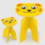Imagem de Mesa infantil tiger madeira com banquinho didática amarela