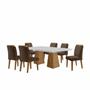 Imagem de Mesa Inovare 180 Tp Mdf Vidro/canto Reto com 6 Cadeiras Bugatti