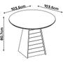 Imagem de Mesa Jantar 4 Lugares Dj Fler 0,90 X 0,90 Com Vidro Freijo / Cinza Urbano ( Sem Cadeiras )