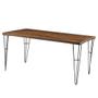 Imagem de Mesa Jantar Bronx Retangular Live Edge Rustic Brown Base Grafite 140cm - 54484