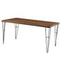 Imagem de Mesa Jantar Bronx Retangular Live Edge Rustic Brown  Base Grafite 190cm - 42823